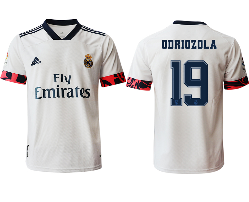 Men 2020-2021 club Real Madrid home aaa version #19 white Soccer Jerseys2->real madrid jersey->Soccer Club Jersey